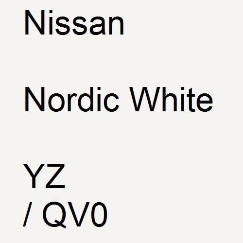 Nissan, Nordic White, YZ / QV0.